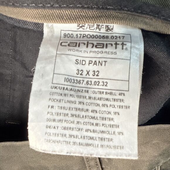 Carhartt WIP Work In Progress Sid Pant Green Chino | Men's 32W x 32L - Picture 8 of 12